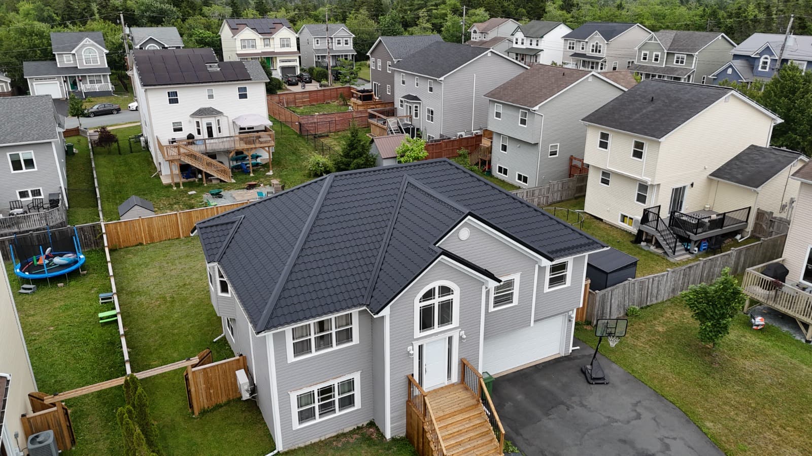 Completed metal roof on a Nova Scotia home